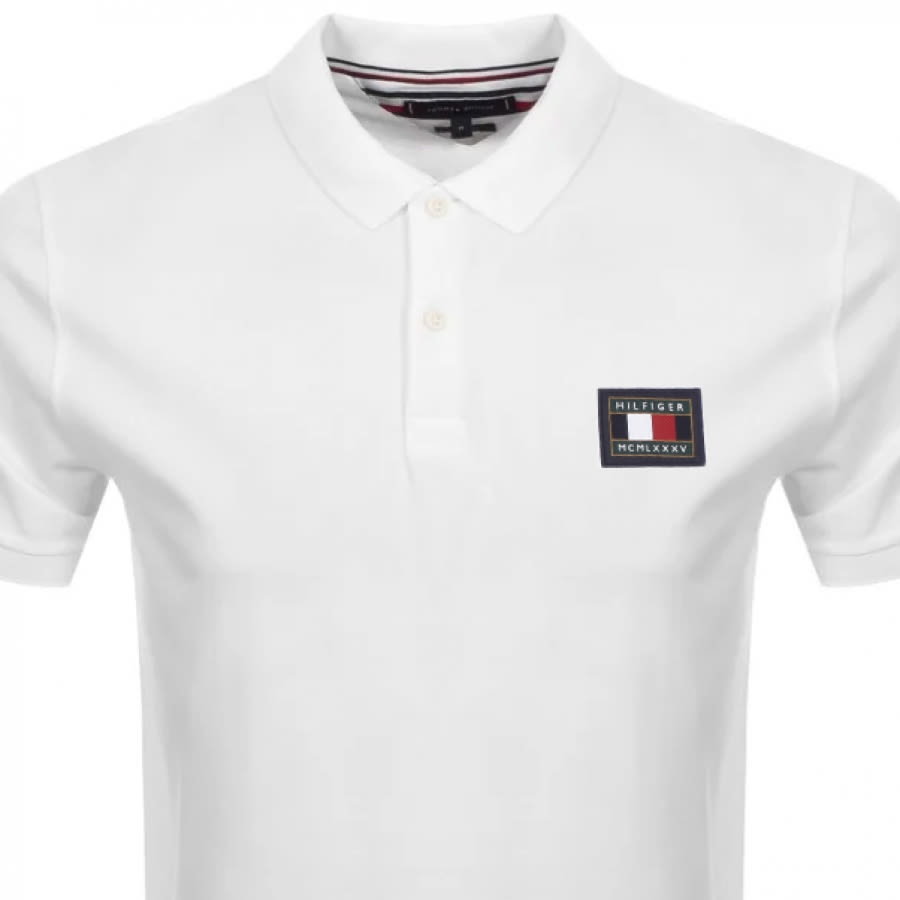 Alternative Image for ProductTommy Hilfiger Icon Badge Polo T Shirt White2